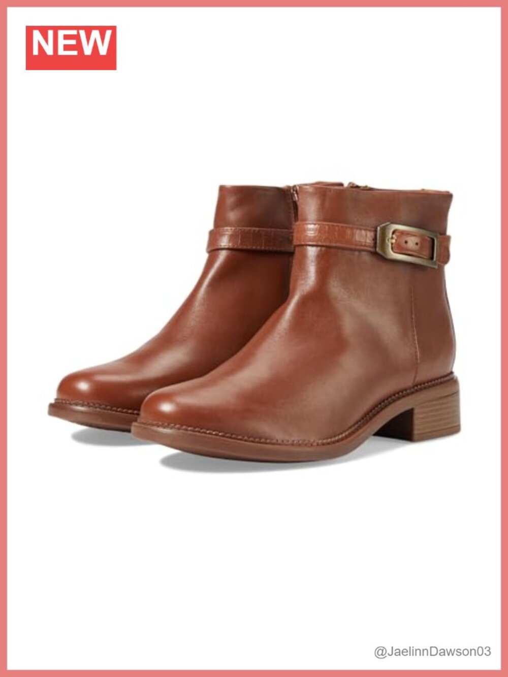 Women's Leather Mid-Calf Boot Zip Closure Calf High Bootie
